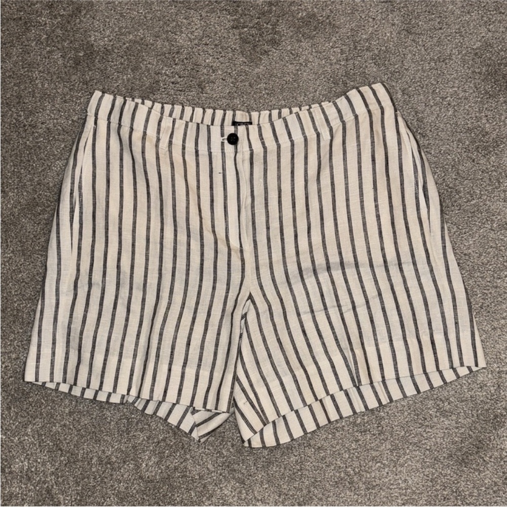 🩶 {PRICE FIRM} J. Crew 6” Harbor Short in Striped Linen - Picture 5 of 8